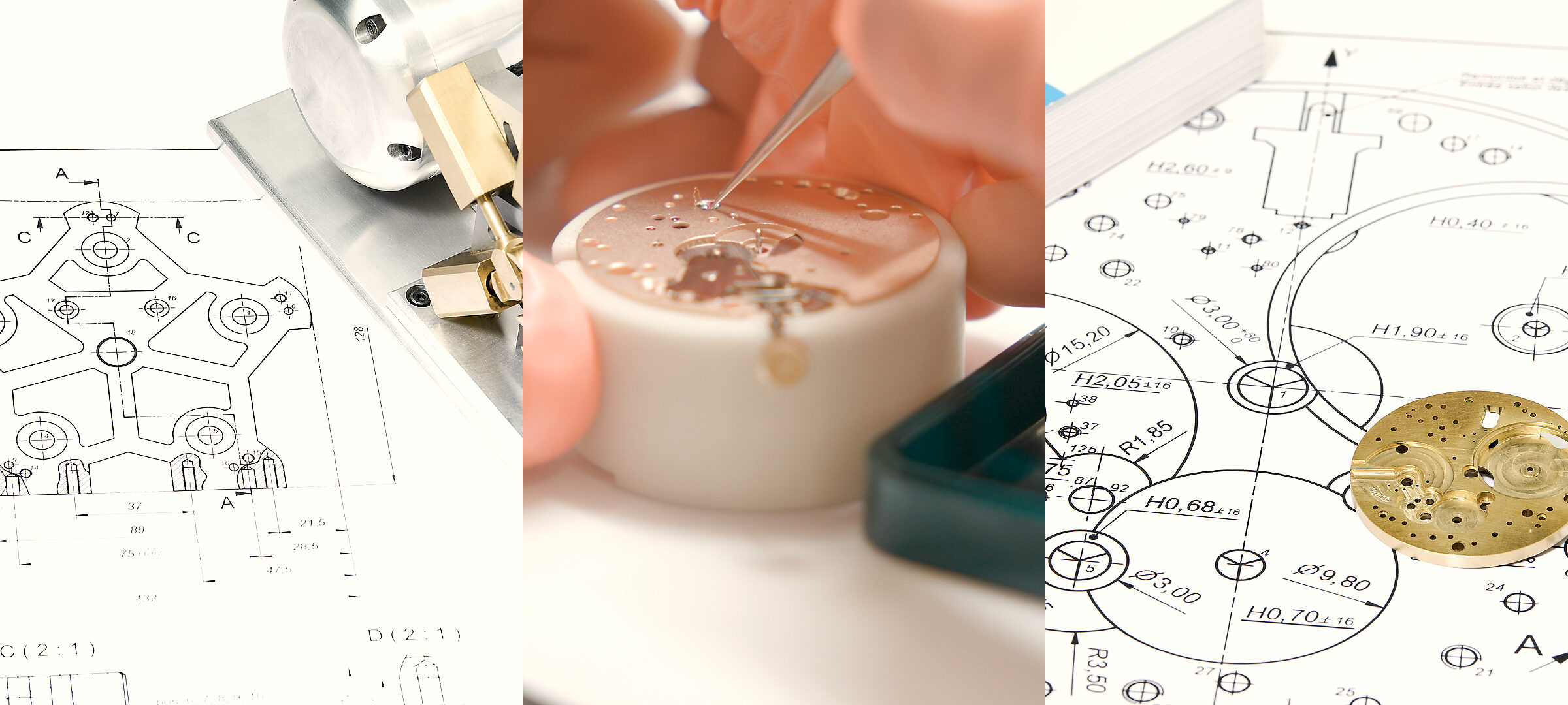 Cours du soir d'horlogerie : plan technique, travail à l'établi et pièce horlogère